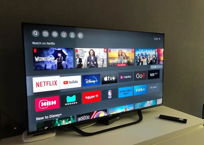 Apartment Kingsize Bed Self Check In & Smart Tv And Free Parking *